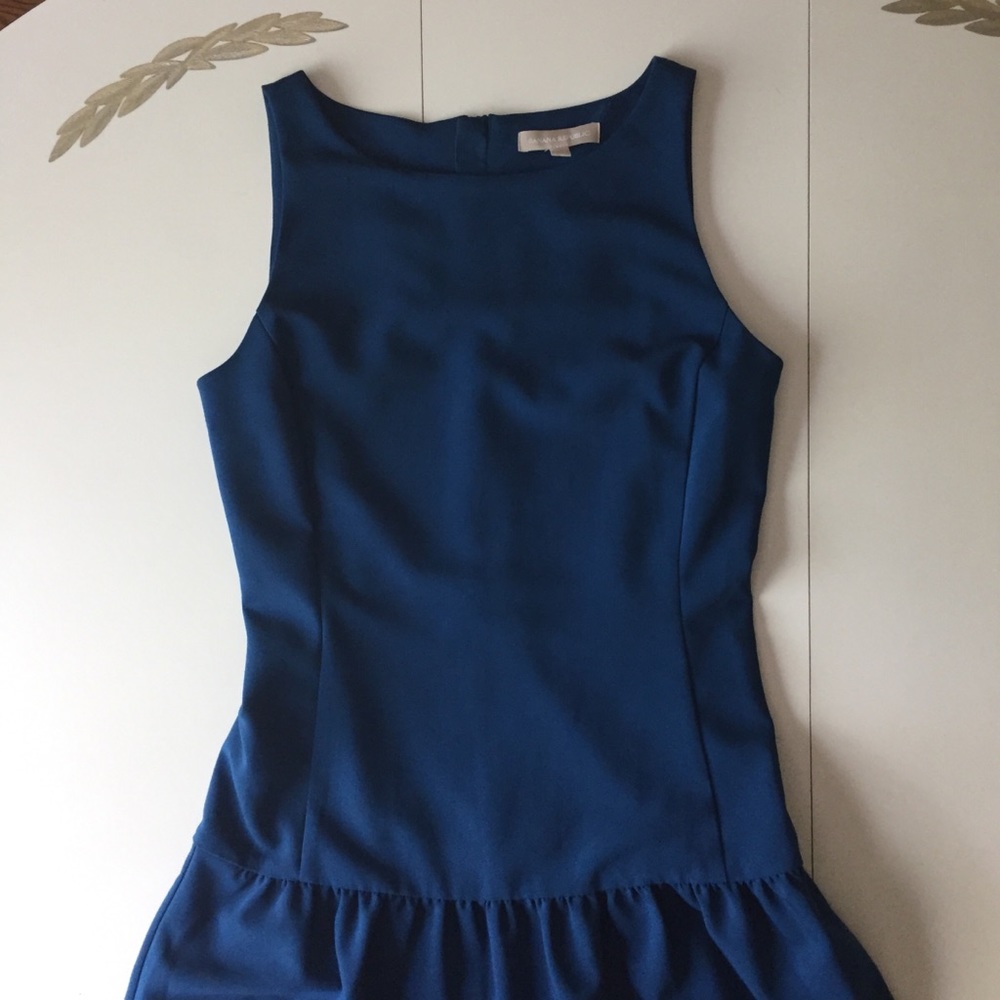 Banana Republic Blue Drop Waist Sleeveless Dress